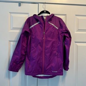 LLBean windbreak rain jacket with hood